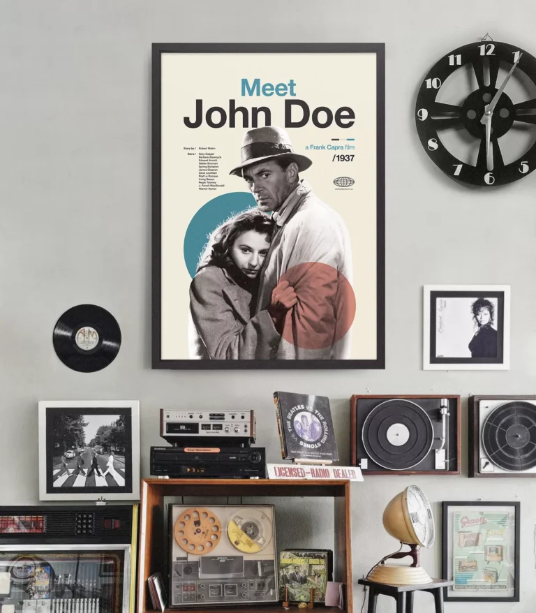 Mid-century Classic Meet John Doe movie poster