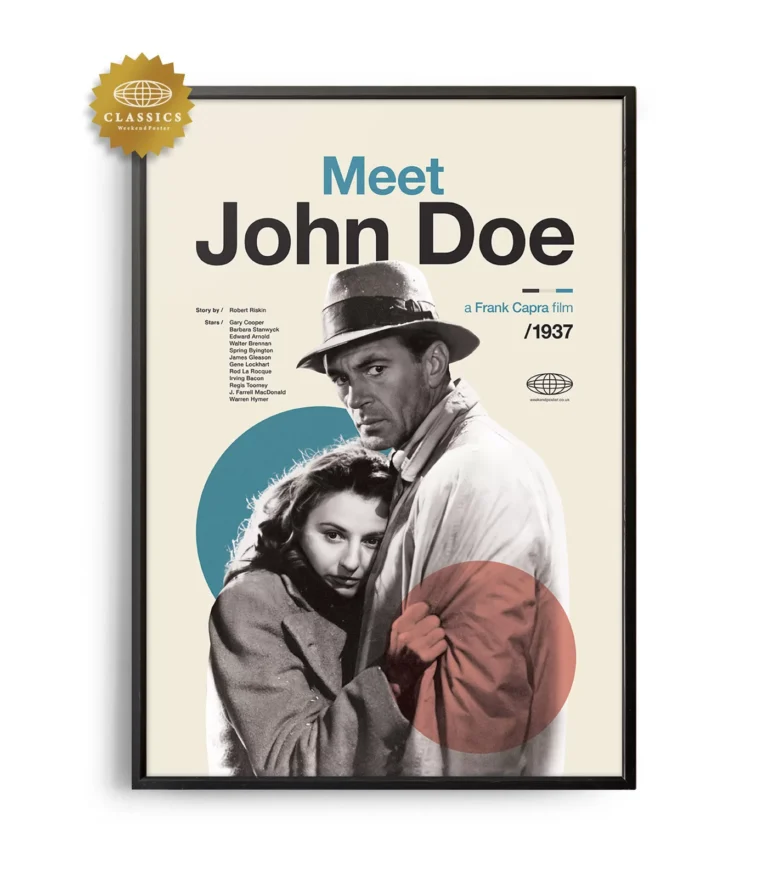 Mid-century Classic Meet John Doe movie poster