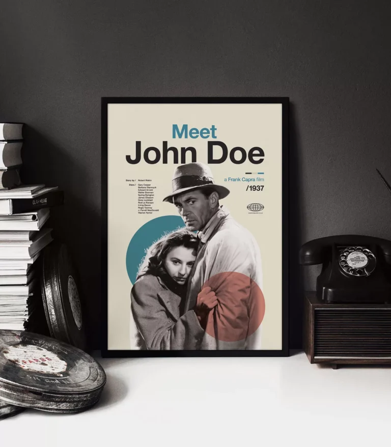 Mid-century Classic Meet John Doe movie poster