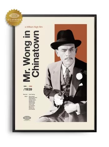 Mid-century Classic Mr. Wong in Chinatown movie poster
