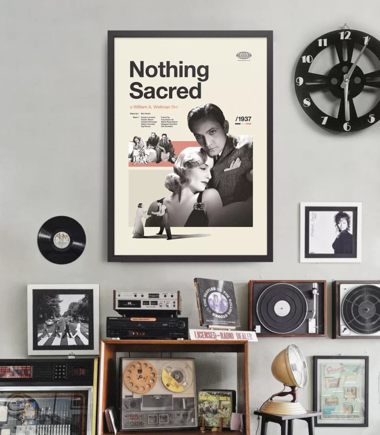 Mid-century Classic Nothing Sacred movie poster