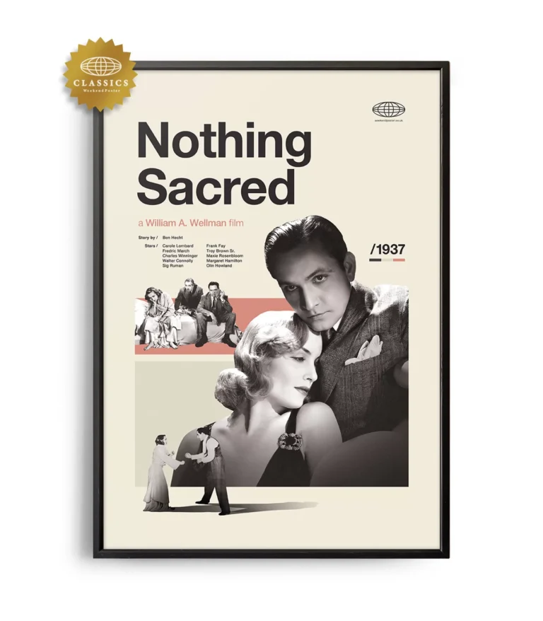 Mid-century Classic Nothing Sacred movie poster