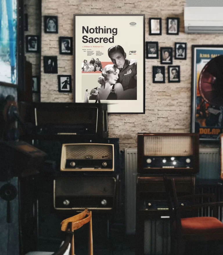 Mid-century Classic Nothing Sacred movie poster