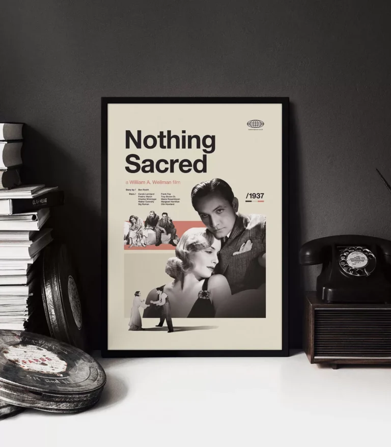 Mid-century Classic Nothing Sacred movie poster