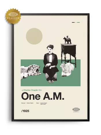 Mid-century Classic One A.M. movie poster