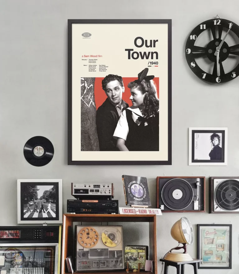 Mid-century Classic Our Town movie poster