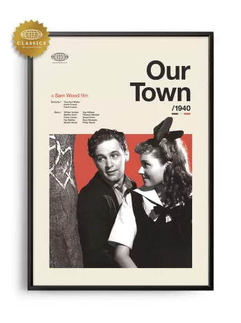 Mid-century Classic Our Town movie poster
