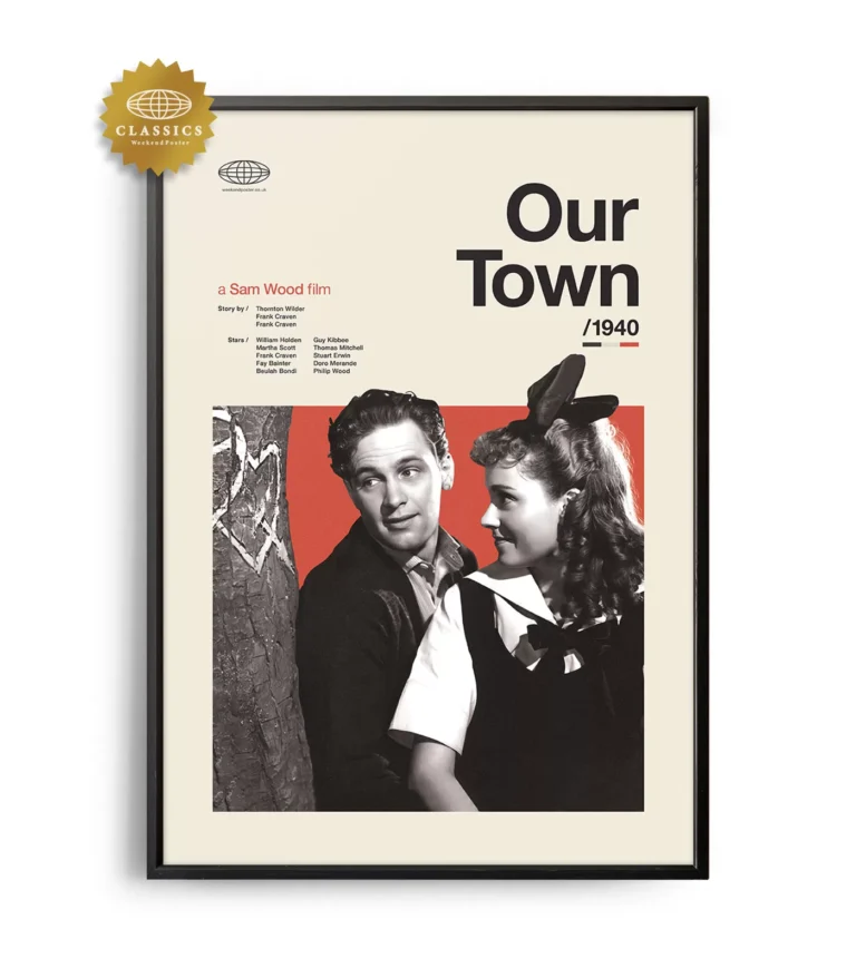 Mid-century Classic Our Town movie poster