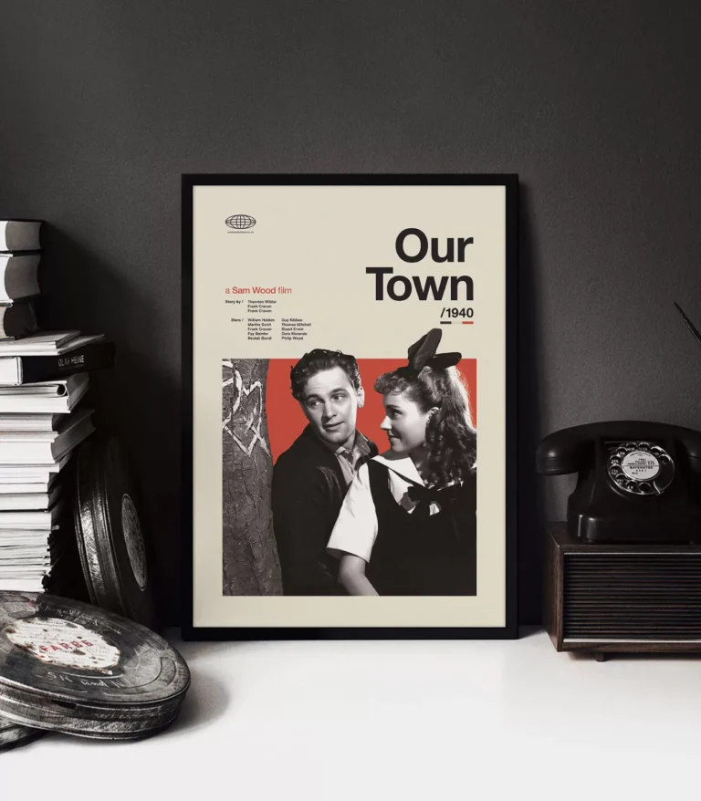 Mid-century Classic Our Town movie poster