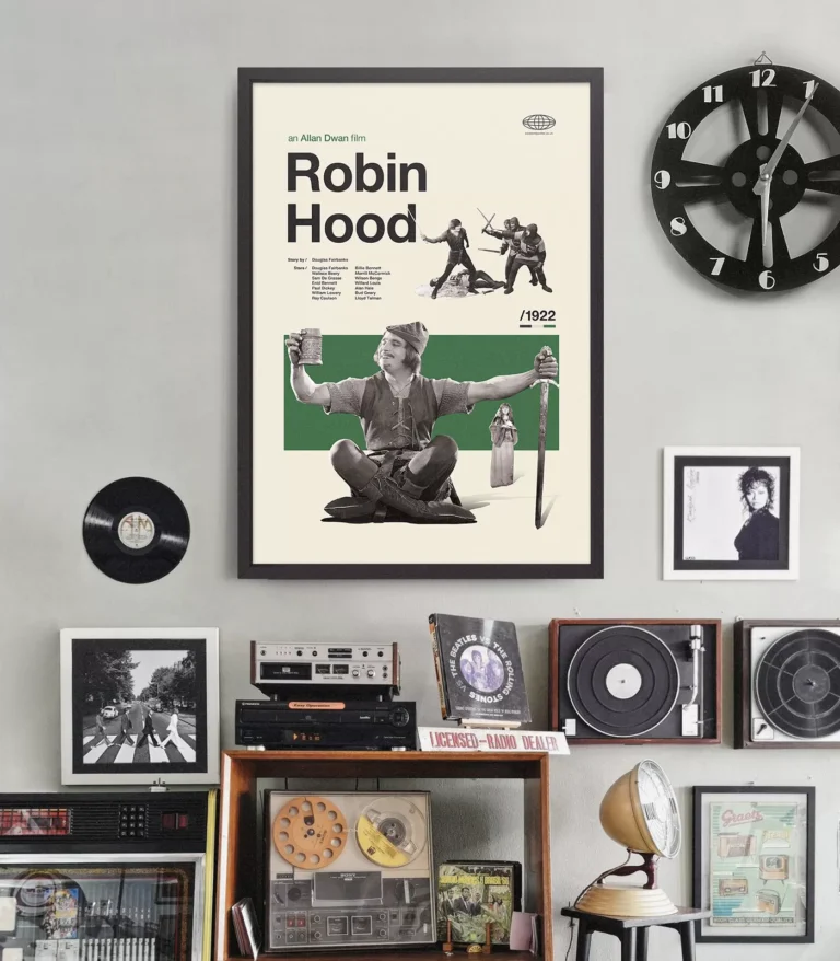 Mid-century Classic Robin Hood movie poster