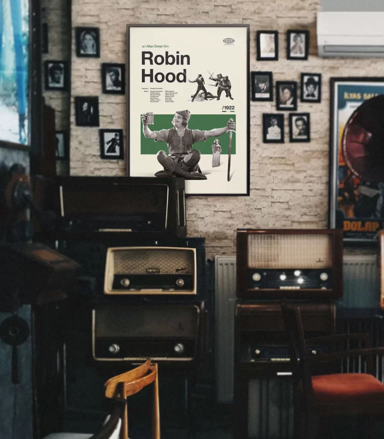 Mid-century Classic Robin Hood movie poster