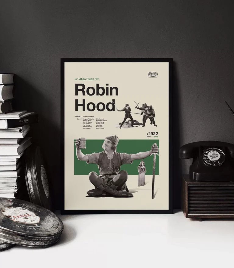 Mid-century Classic Robin Hood movie poster