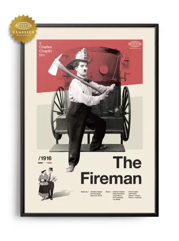 Mid-century Classic The Fireman movie poster