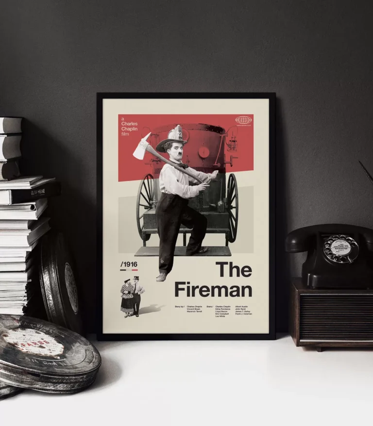 Mid-century Classic The Fireman movie poster