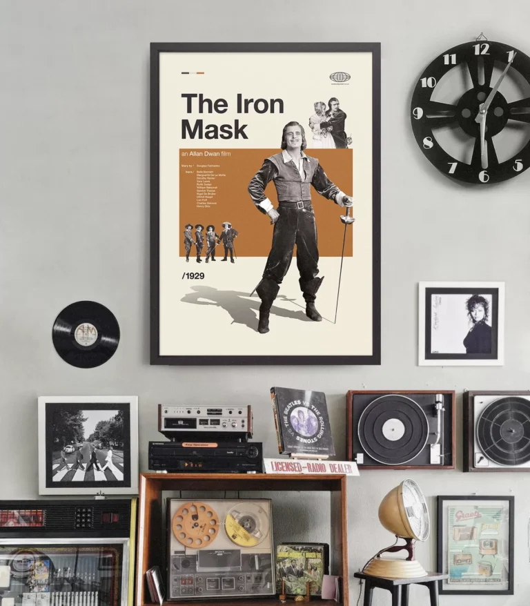 Mid-century Classic The Iron Mask movie poster