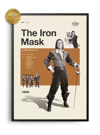 Mid-century Classic The Iron Mask movie poster