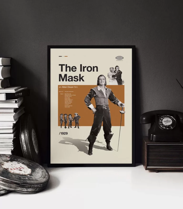 Mid-century Classic The Iron Mask movie poster