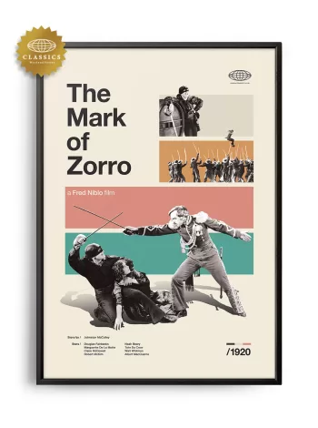Mid-century Classic The Mark of Zorro movie poster