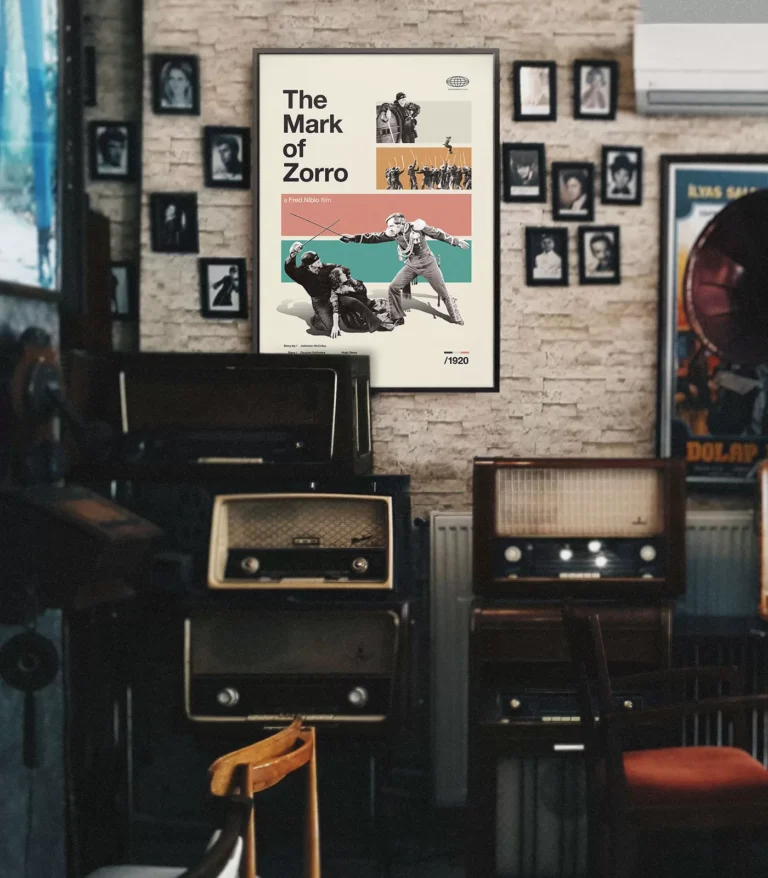 Mid-century Classic The Mark of Zorro movie poster