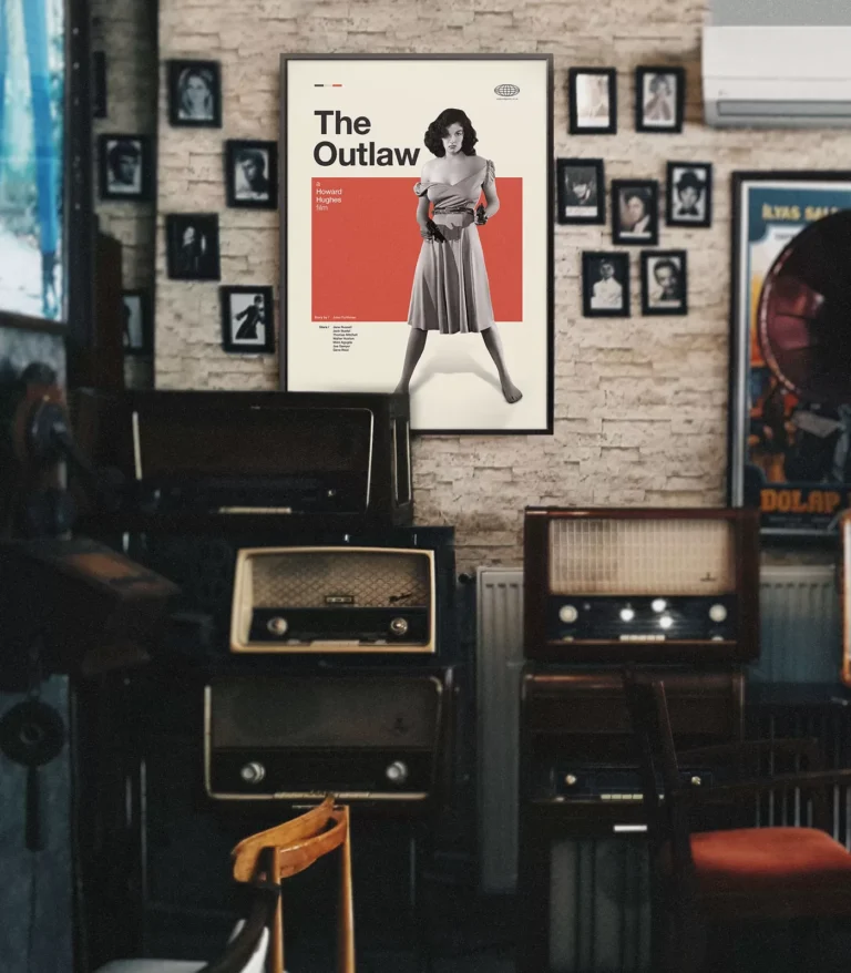 Mid-century Classic The Outlaw movie poster