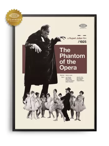 Mid-century Classic The Phantom of the Opera movie poster