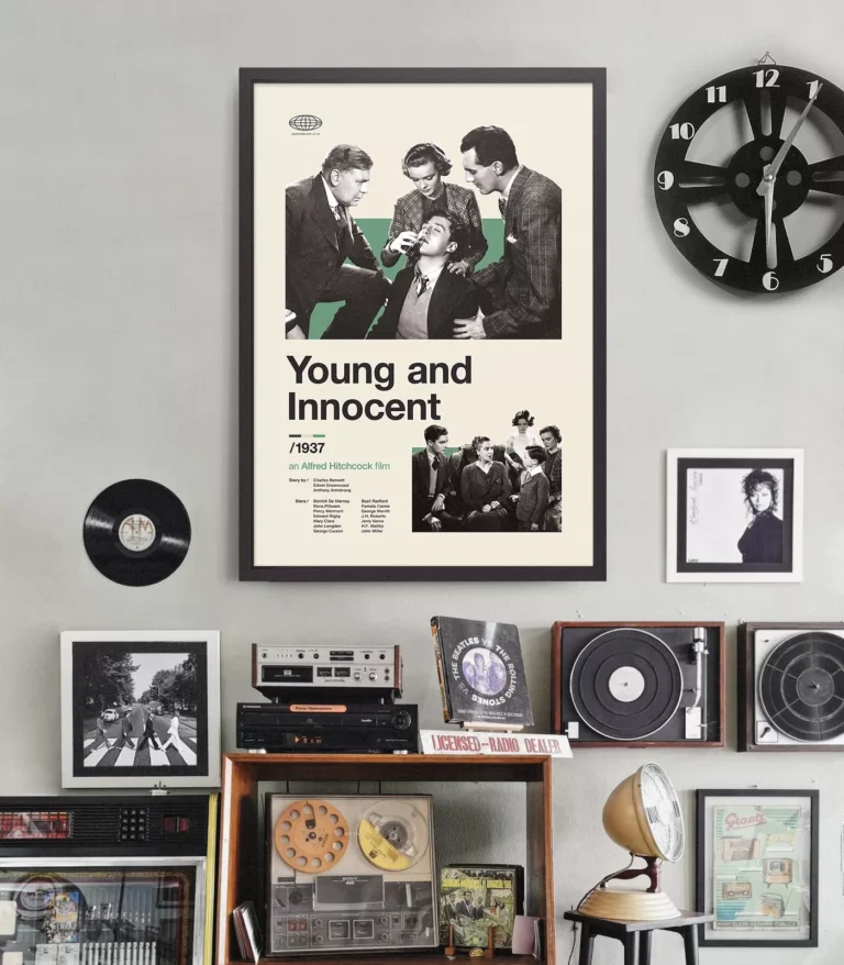 Mid-century Classic Young and Innocent movie poster