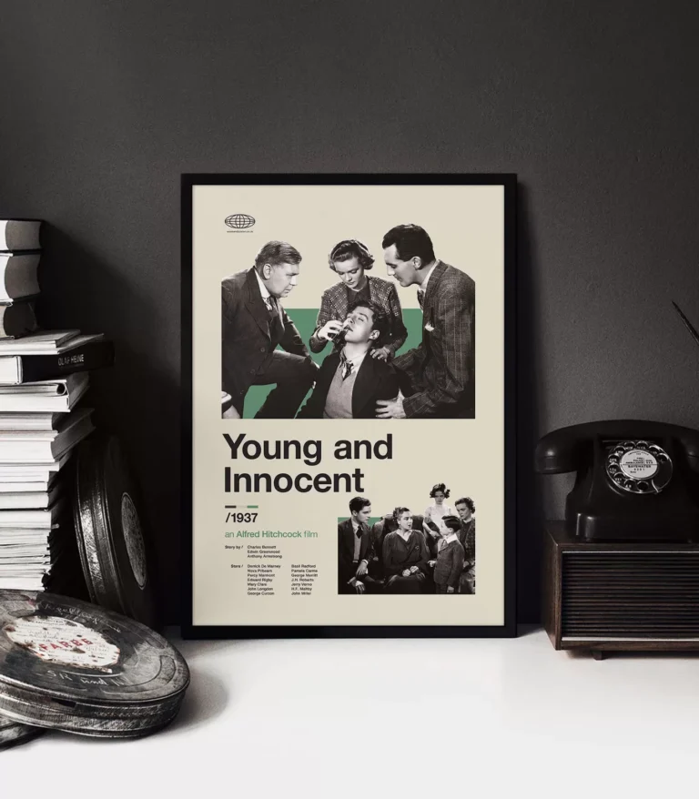 Mid-century Classic Young and Innocent movie poster