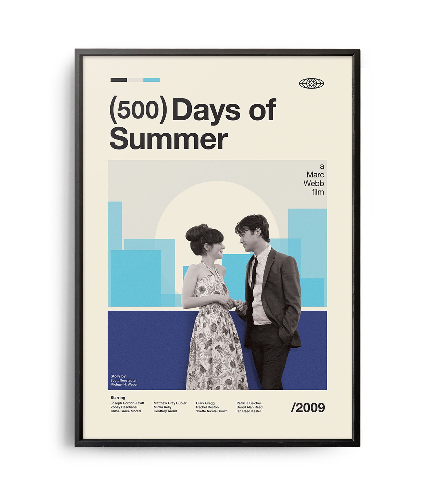 Mid-century modern (500) Days of Summer movie poster - Weekend Poster