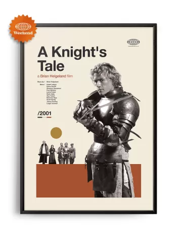 Mid-century modern A Knight's Tale movie poster