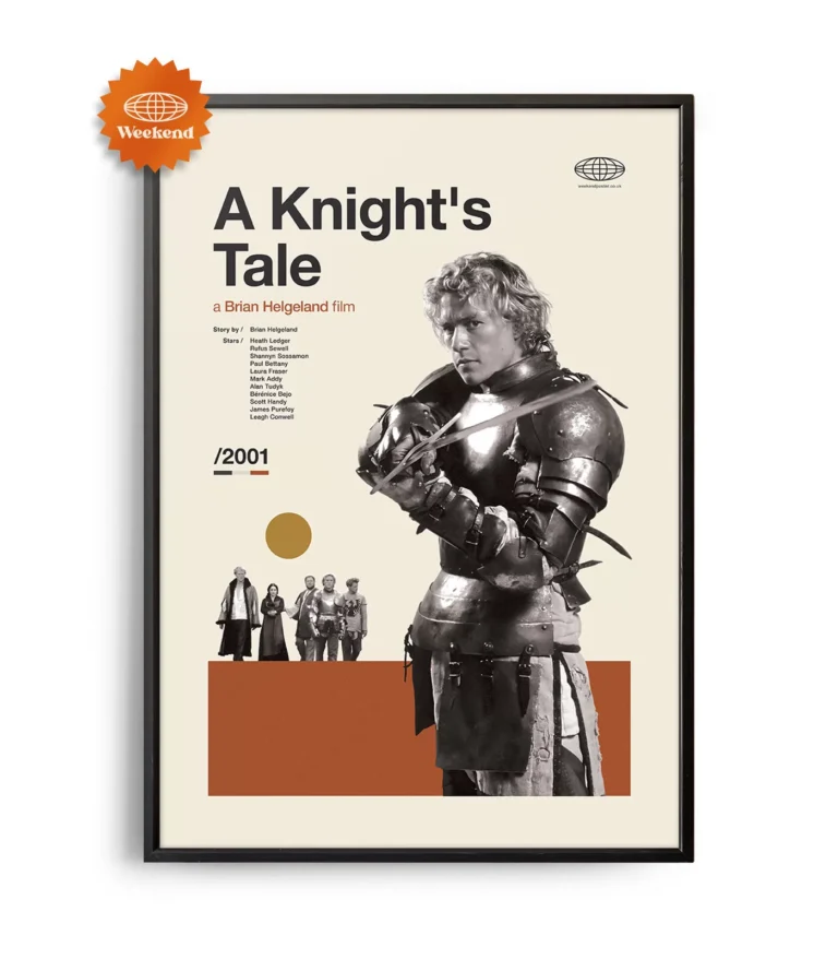 Mid-century modern A Knight's Tale movie poster