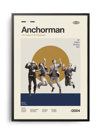 Mid-century modern Anchorman: The Legend of Ron Burgundy movie poster
