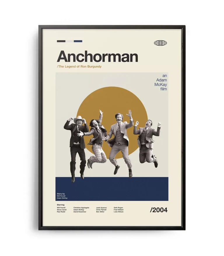 Mid-century modern Anchorman: The Legend of Ron Burgundy movie poster