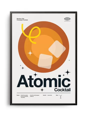 Mid-century modern Atomic Cocktail Cocktail poster