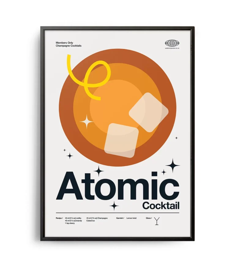 Mid-century modern Atomic Cocktail Cocktail poster