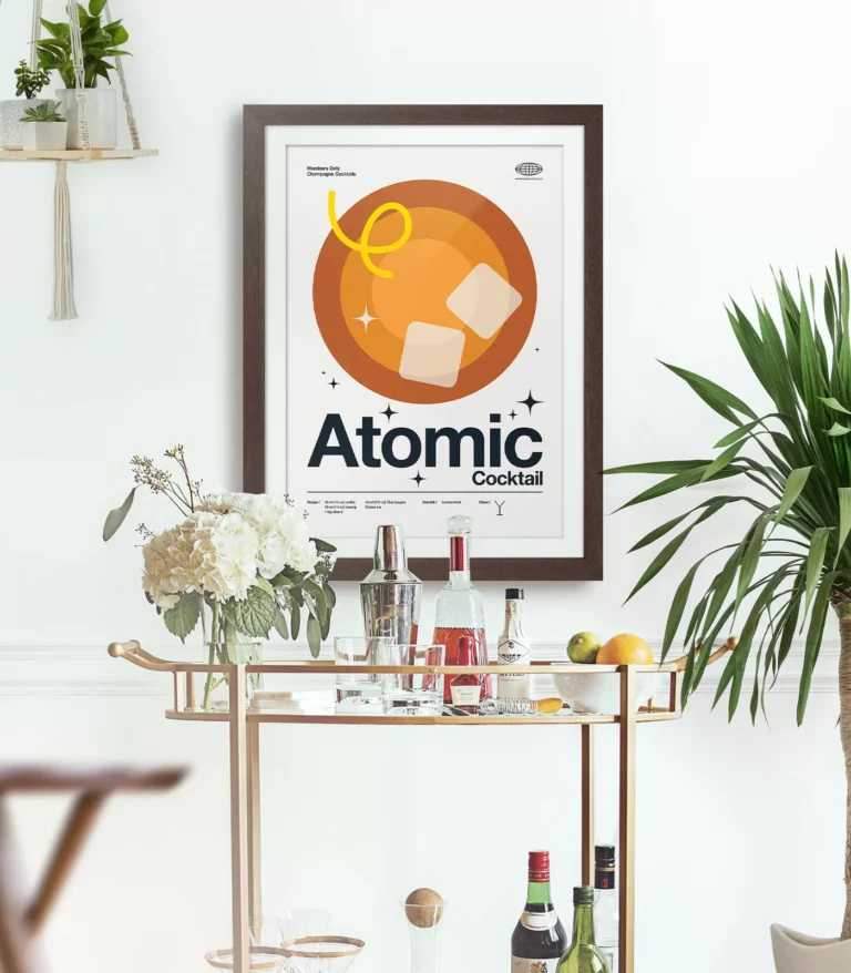 Mid-century modern Atomic Cocktail Cocktail poster