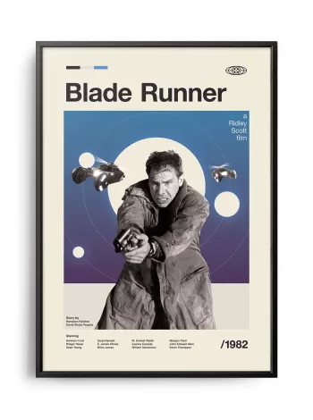 Mid-century modern Blade Runner movie poster