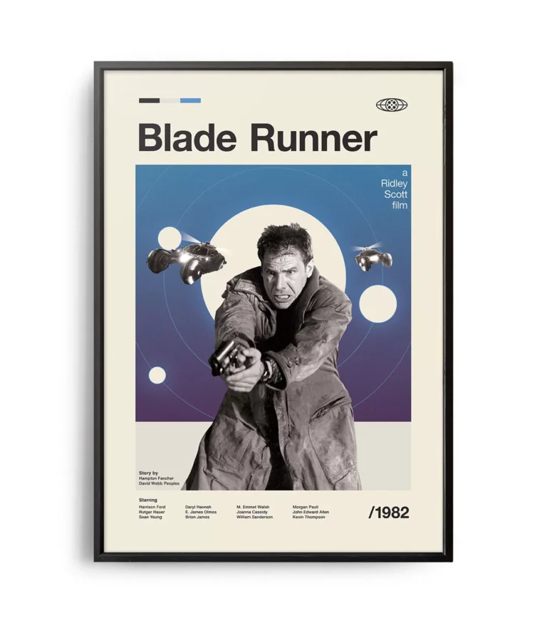 Mid-century modern Blade Runner movie poster