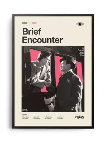 Mid-century modern Brief Encounter movie poster