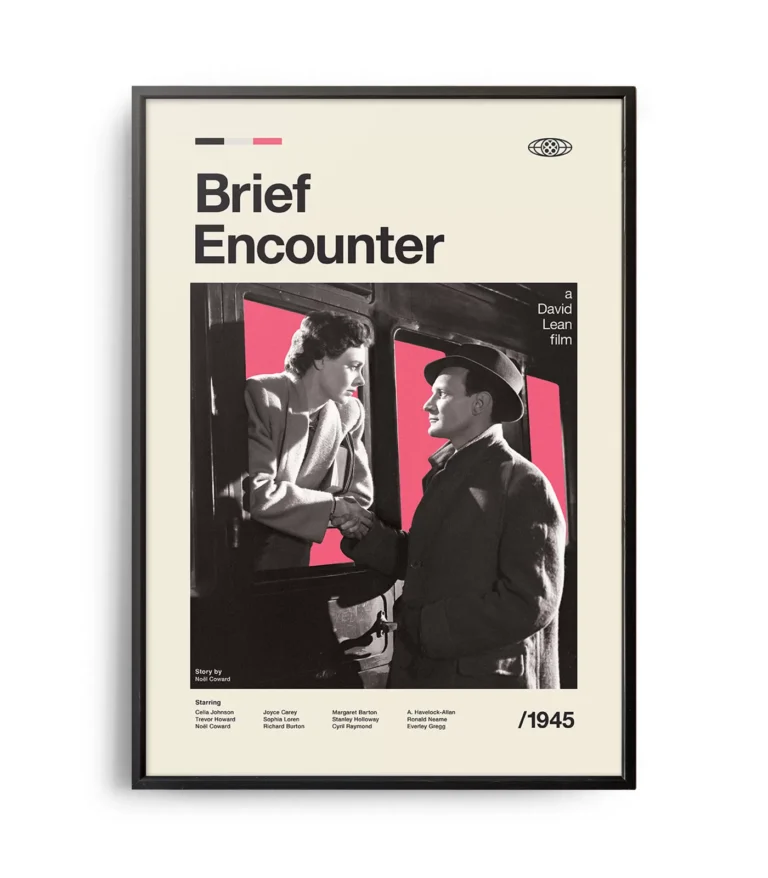 Mid-century modern Brief Encounter movie poster