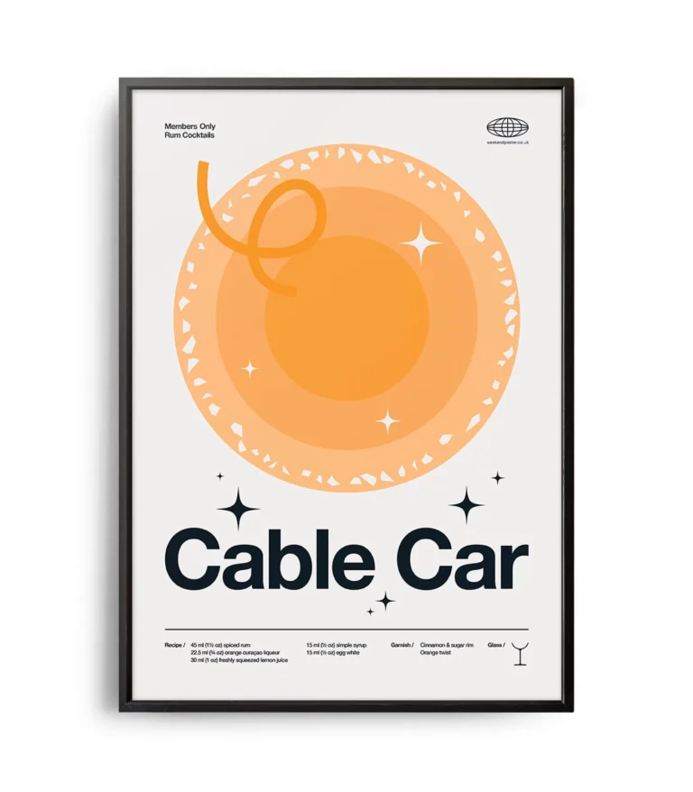 Mid-century modern Cable Car Cocktail poster