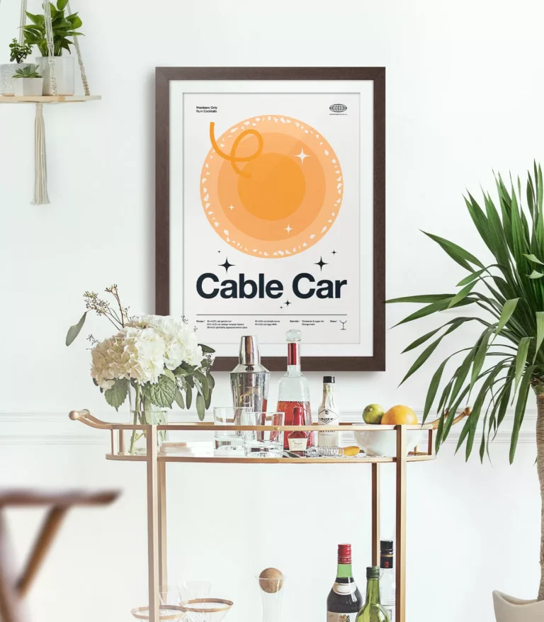Mid-century modern Cable Car Cocktail poster