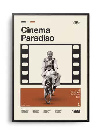 Mid-century modern Cinema Paradiso movie poster