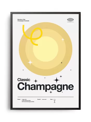 Mid-century modern Classic Champagne Cocktail poster