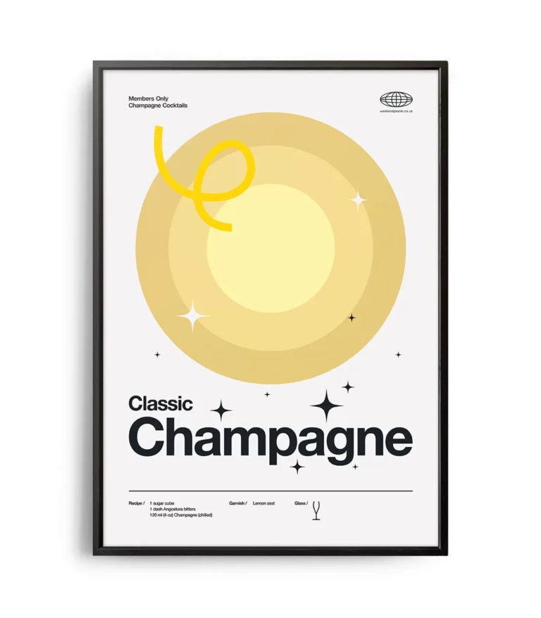 Mid-century modern Classic Champagne Cocktail poster
