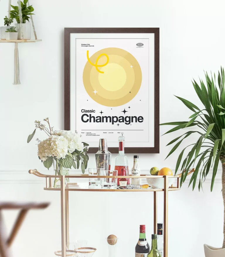 Mid-century modern Classic Champagne Cocktail poster