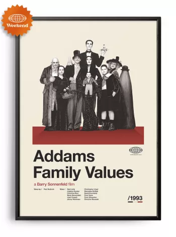 Mid-century modern Addams Family Values movie poster