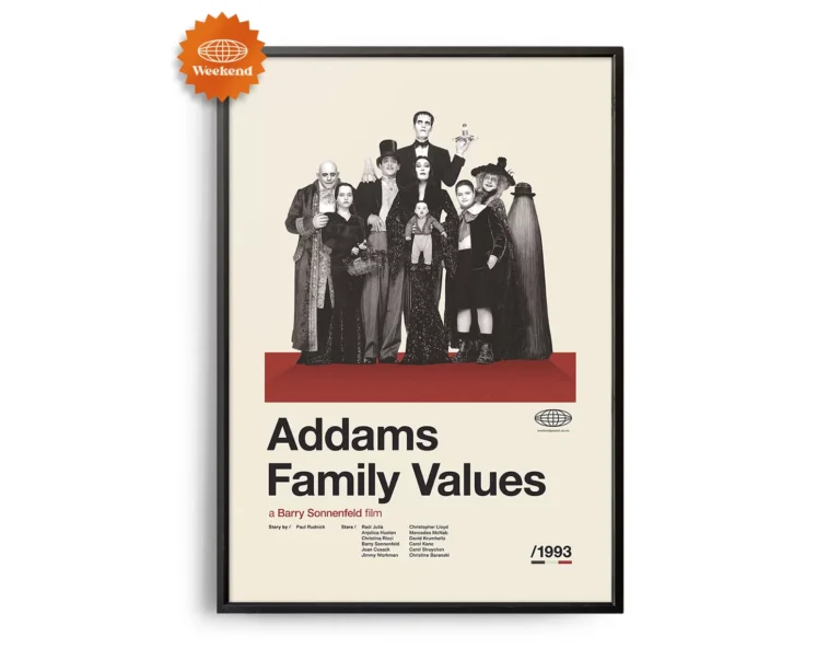 Mid-century modern Addams Family Values movie poster