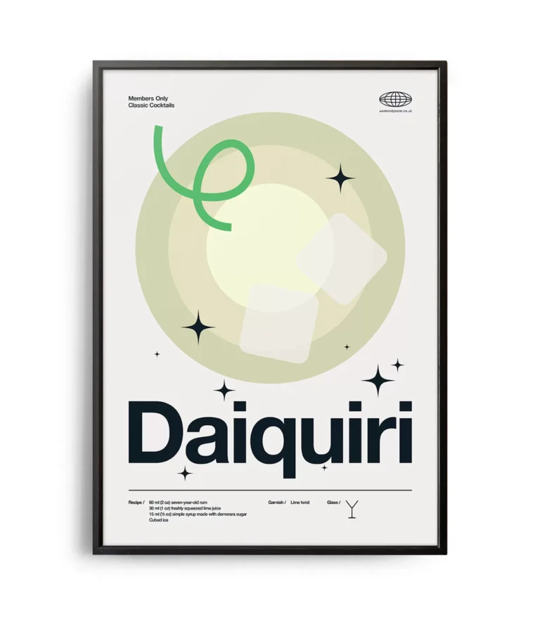 Mid-century modern Daiquiri Cocktail poster