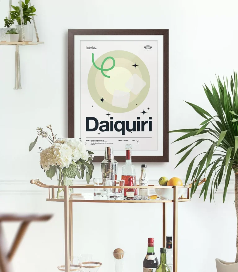 Mid-century modern Daiquiri Cocktail poster