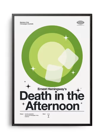 Mid-century modern Death in the Afternoon Cocktail poster
